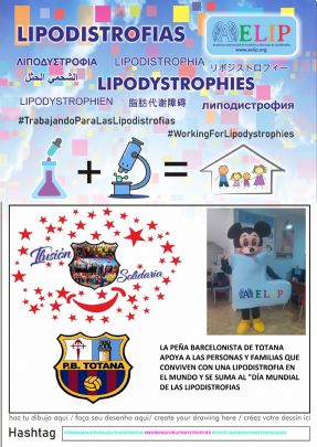 LA PEÑA BARCELONISTA DE TOTANA SE SUMA A LA CAMPAÑA DEL DÍA MUNDIAL DE LAS LIPODISTROFIAS 